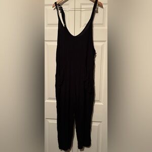 Torrid Super Soft Black Knit Overalls